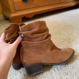 Brown fall boots.
